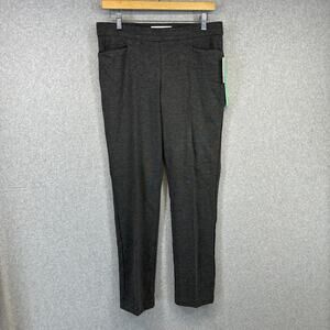 89th + Madison Pants Womens Size PM Charcoal Heather Gray Pull On Ankle Comfort